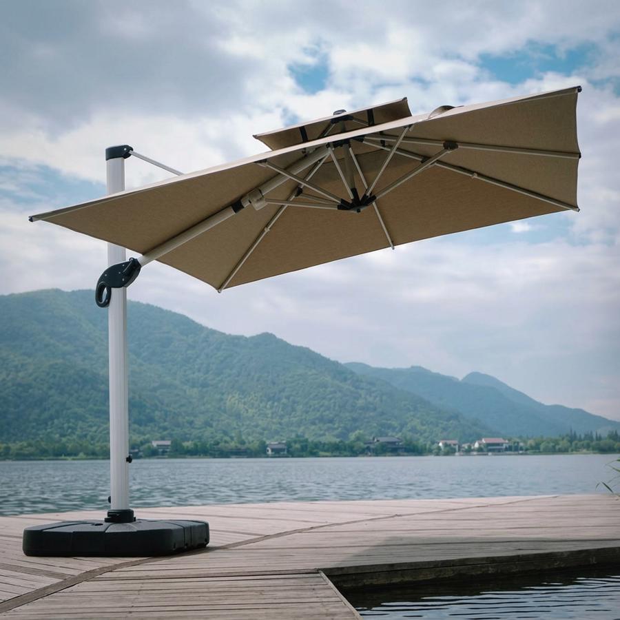 ალუმინის ქოლგა 3*3-ზე  მბრუნავი