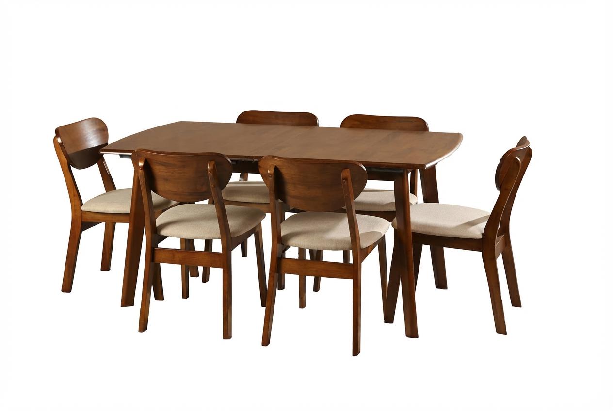 მალაიზიური მაგიდა 160*90-ზე + 6 სკამი