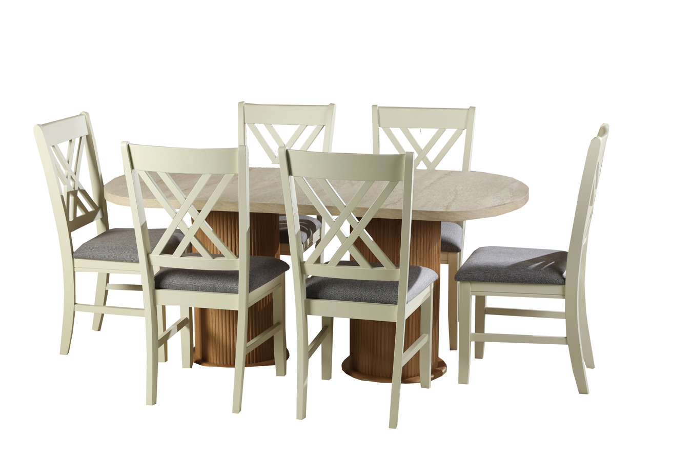 თურქული მაგიდა VINTA 170*90-ზე + 6 სკამი